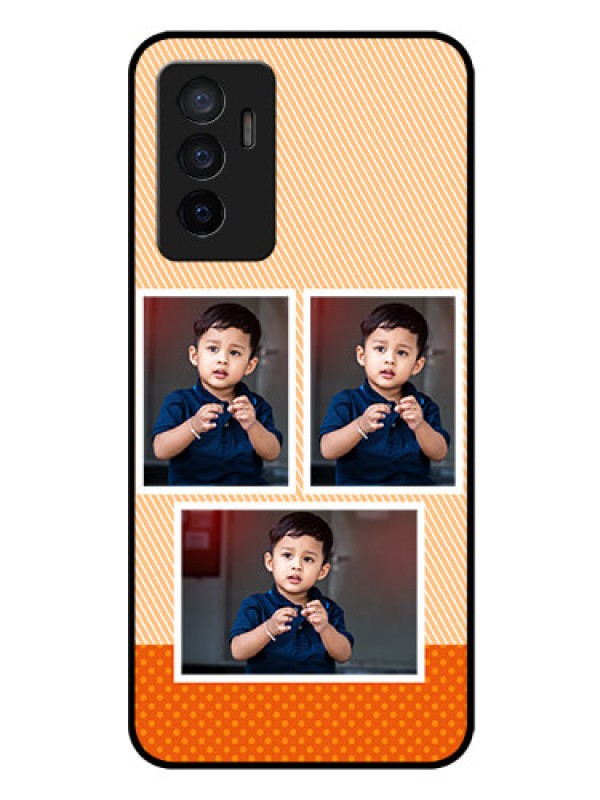 Custom Vivo V23e 5G Photo Printing on Glass Case - Bulk Photos Upload Design
