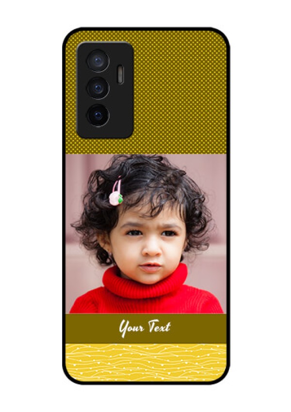Vivo V23e 5G Custom Glass Phone Case - Simple Green Color Design