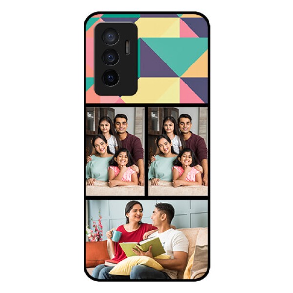 Vivo V23e 5G Custom Glass Phone Case - Bulk Pic Upload Design