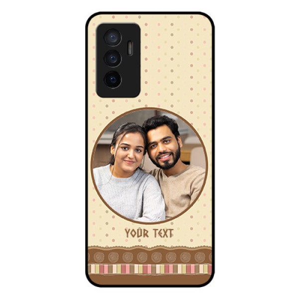 Vivo V23e 5G Custom Glass Mobile Case - Brown Dotted Mobile Case Design Vivo V23e 5G Custom Glass Mobile Case - Brown Dotted Mobile Case Design
