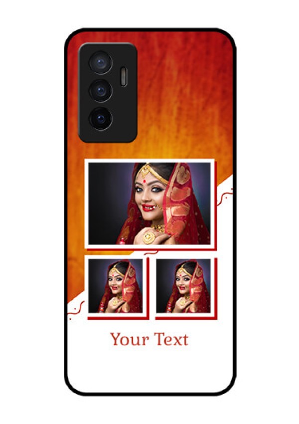 Vivo V23e 5G Custom Glass Phone Case - Wedding Memories Design