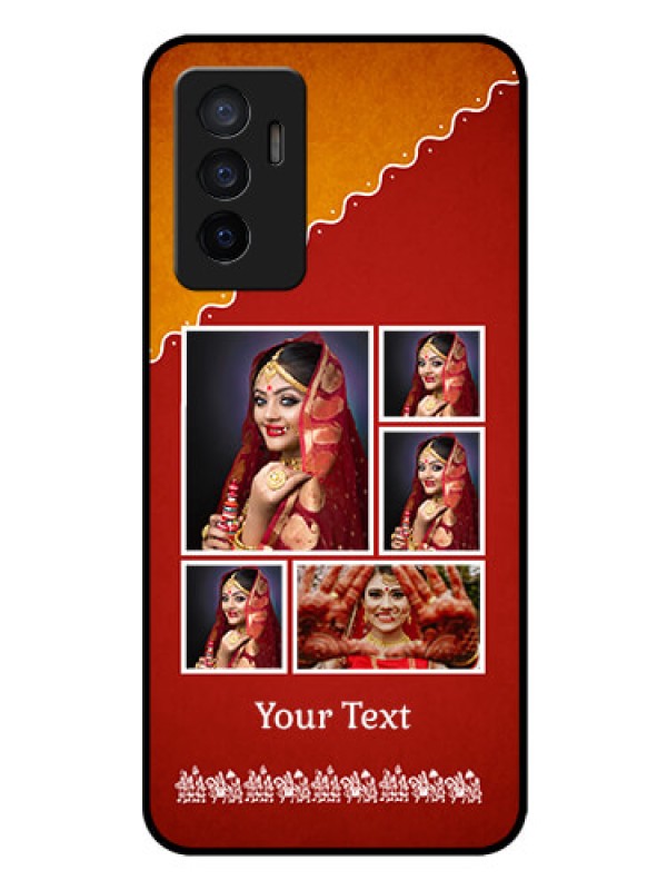 Custom Vivo V23e 5G Personalized Glass Phone Case - Wedding Pic Upload Design