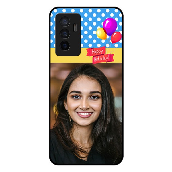 Vivo V23e 5G Custom Glass Mobile Case - Happy Birthday Design