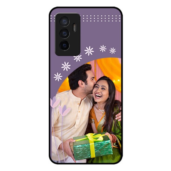 Vivo V23e 5G Custom Glass Mobile Case - Lavender flowers design