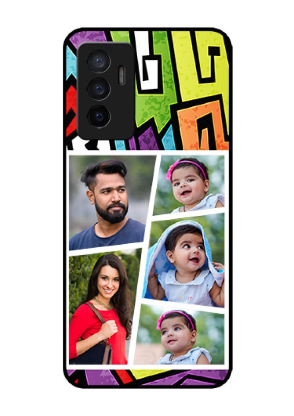 Vivo V23e 5G Custom Glass Phone Case - Graffiti pattern Design