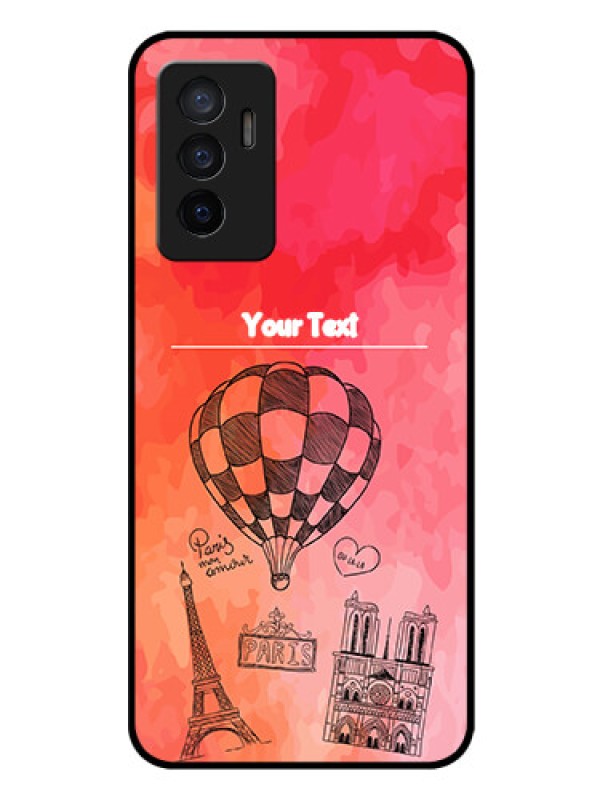 Custom Vivo V23e 5G Custom Glass Phone Case - Paris Theme Design