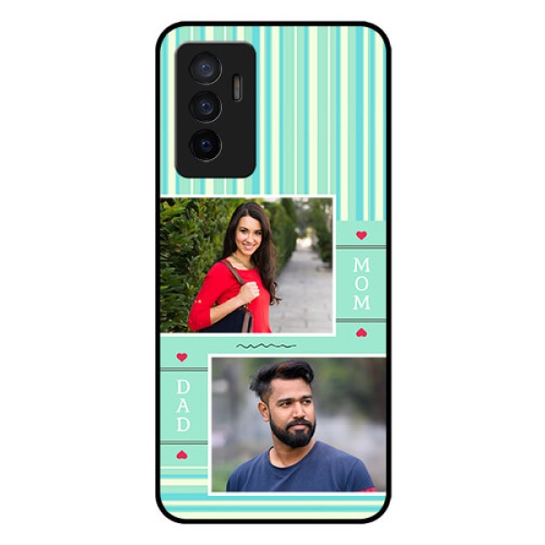 Vivo V23e 5G Custom Glass Phone Case - Mom & Dad Pic Design Vivo V23e 5G Custom Glass Phone Case - Mom & Dad Pic Design
