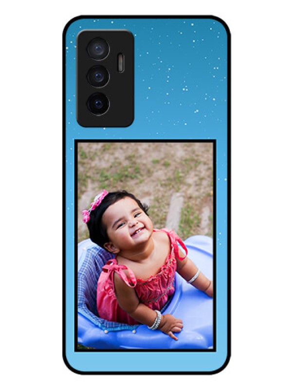 Custom Vivo V23e 5G Custom Glass Mobile Case - Wave Pattern Colorful Design