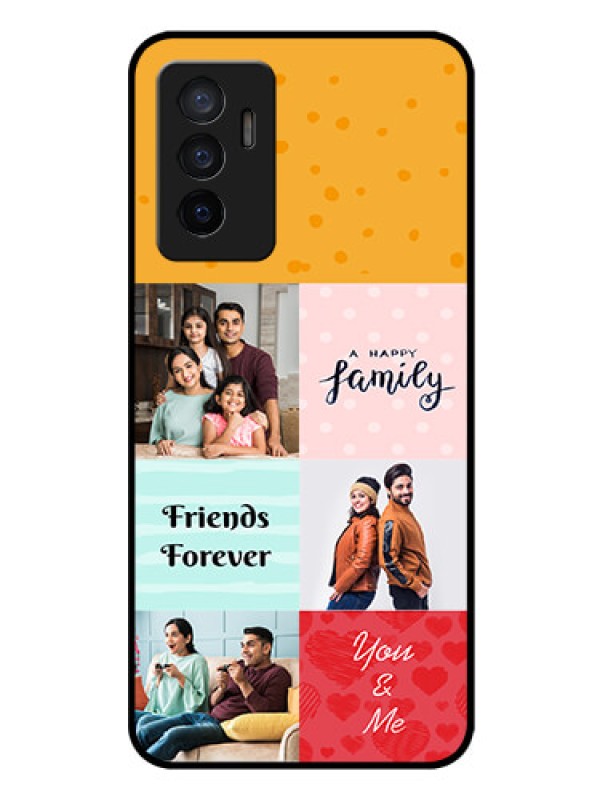 Custom Vivo V23e 5G Personalized Glass Phone Case - Images with Quotes Design