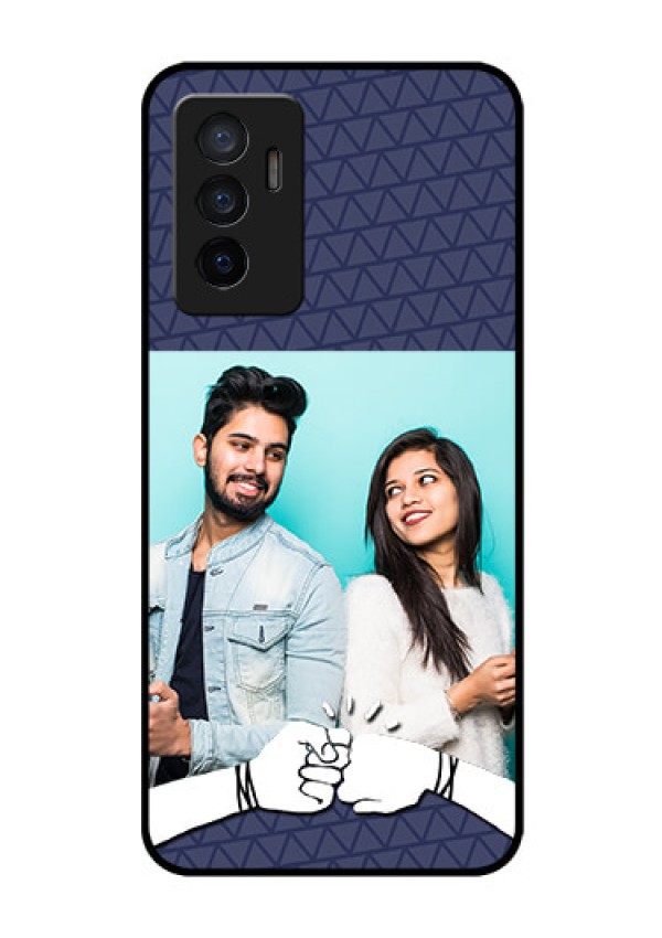 Vivo V23e 5G Photo Printing on Glass Case - with Best Friends Design