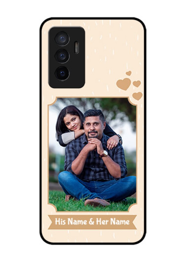 Vivo V23e 5G Custom Glass Phone Case - with confetti love design