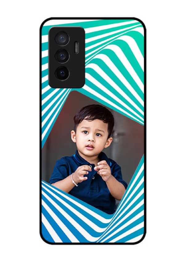 Vivo V23e 5G Personalized Glass Phone Case - Abstract Spiral Design