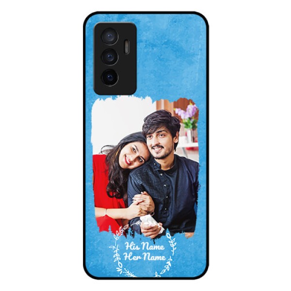 Vivo V23E 5G Custom Glass Phone Case - Blue Color Vintage Design