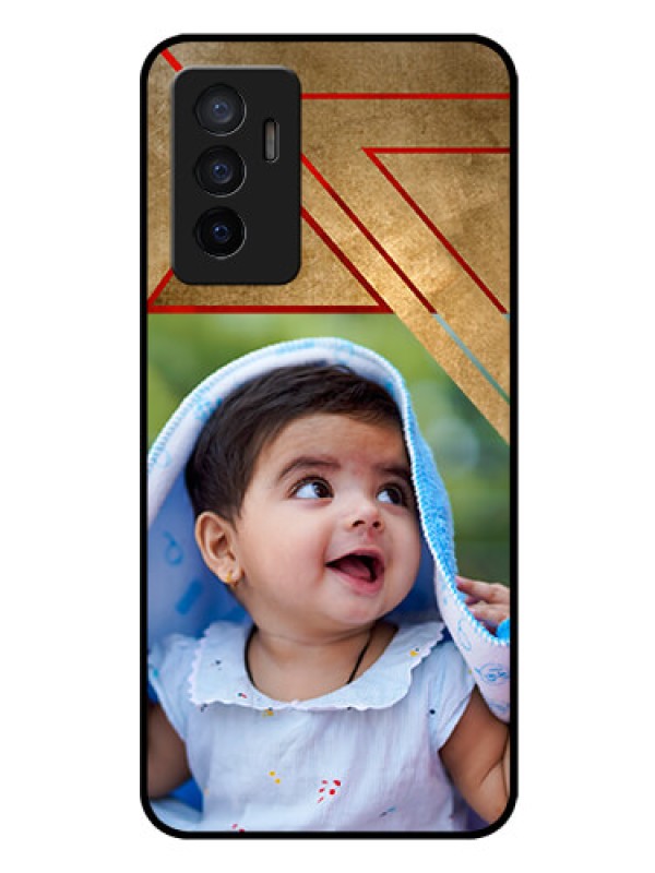 Custom Vivo V23e 5G Personalized Glass Phone Case - Gradient Abstract Texture Design