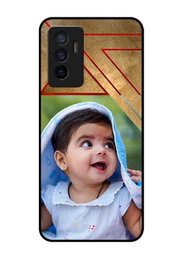 Vivo V23e 5G Personalized Glass Phone Case - Gradient Abstract Texture Design