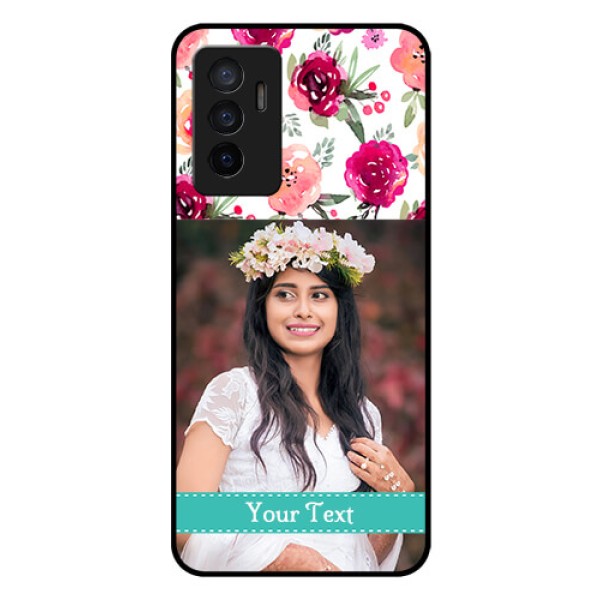 Vivo V23e 5G Custom Glass Phone Case - Watercolor Floral Design Vivo V23e 5G Custom Glass Phone Case - Watercolor Floral Design