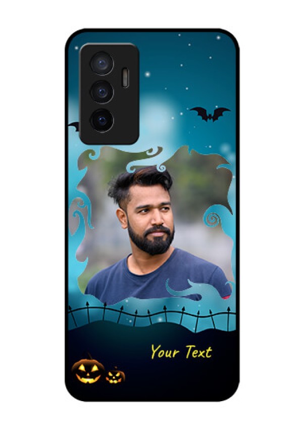 Vivo V23e 5G Custom Glass Phone Case - Halloween frame design