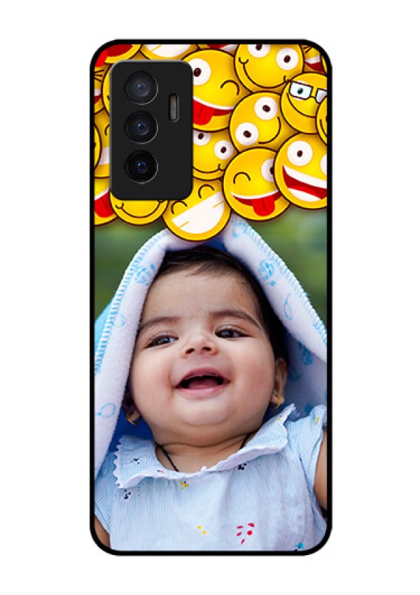 Vivo V23e 5G Custom Glass Mobile Case - with Smiley Emoji Design