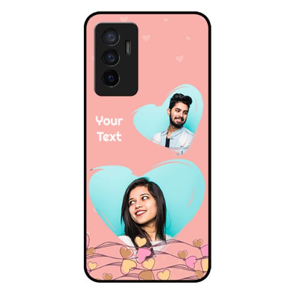 Vivo V23e 5G Custom Glass Mobile Case - Love Doodle Design