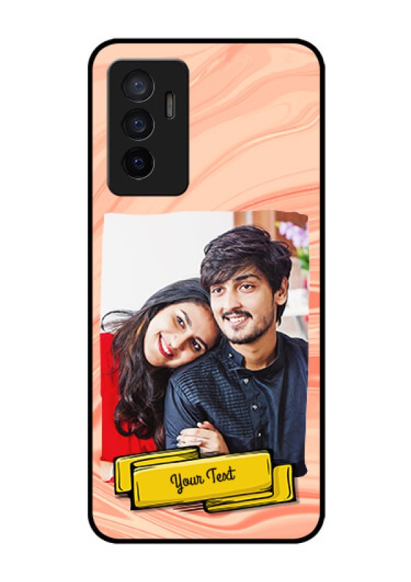 Vivo V23e 5G Personalized Glass Phone Case - Marble Texture Design