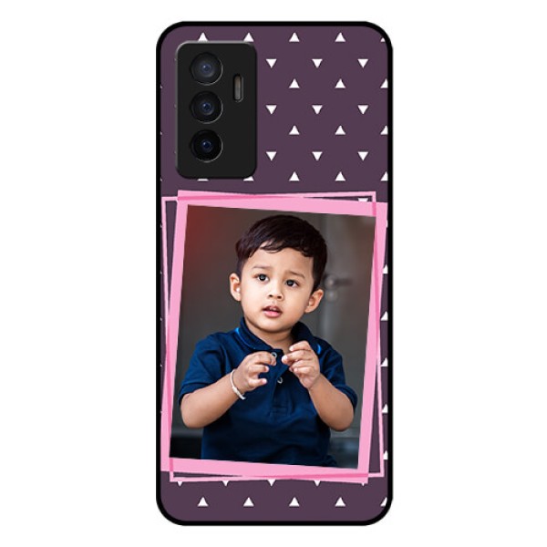 Vivo V23e 5G Custom Glass Mobile Case - Triangle Pattern Dotted Design Vivo V23e 5G Custom Glass Mobile Case - Triangle Pattern Dotted Design