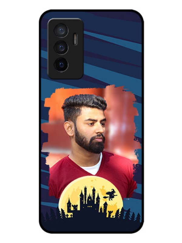 Custom Vivo V23e 5G Photo Printing on Glass Case - Halloween Witch Design