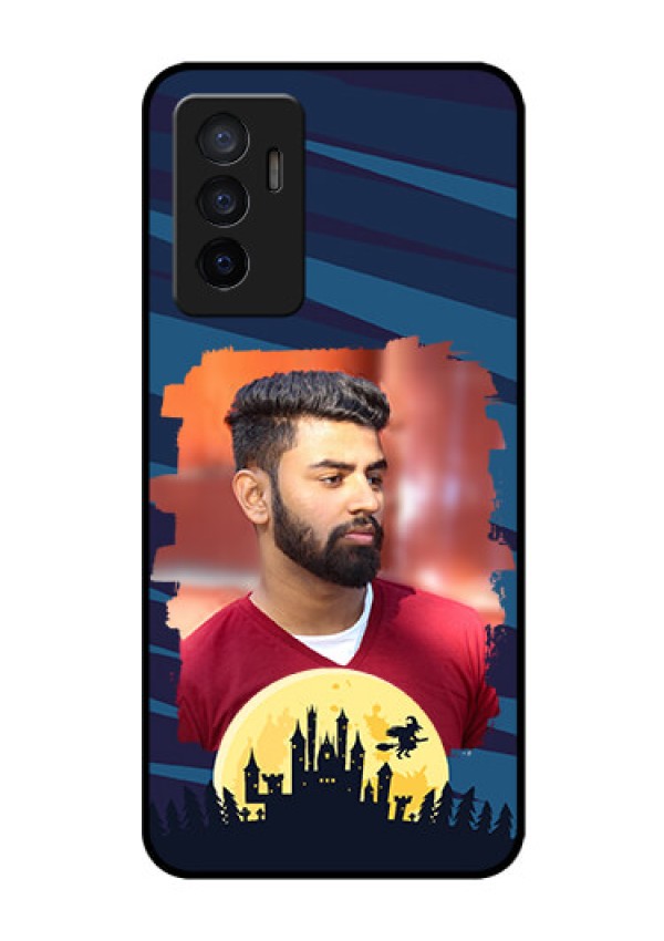 Vivo V23e 5G Photo Printing on Glass Case - Halloween Witch Design
