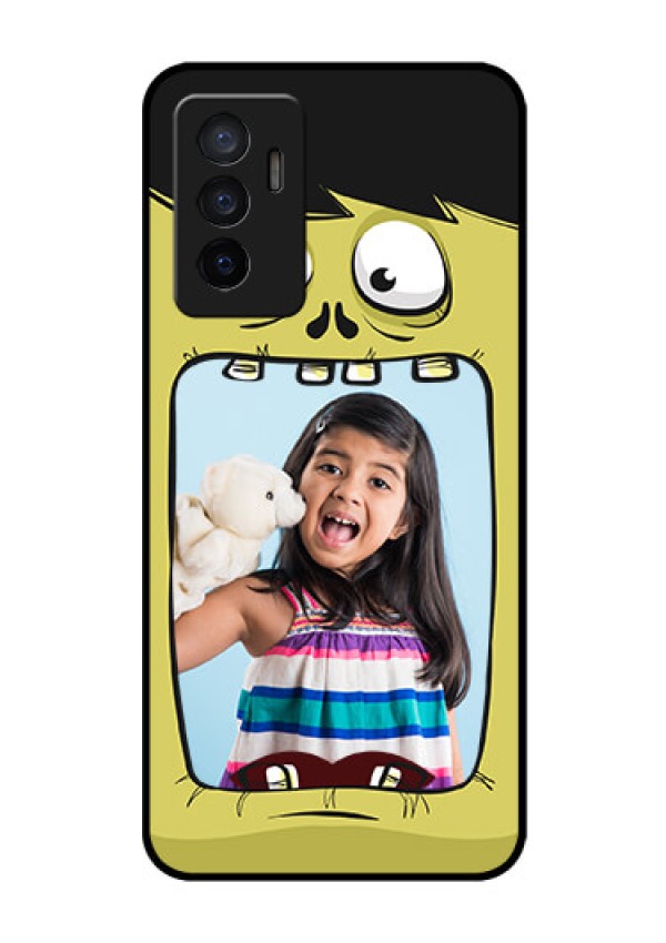 Vivo V23e 5G Personalized Glass Phone Case - Cartoon monster back case Design