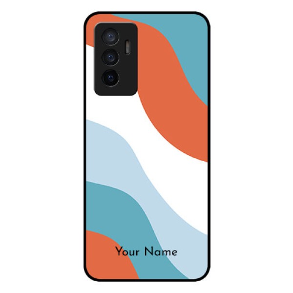 Vivo V23E 5G Custom Glass Mobile Case - coloured Waves Design
