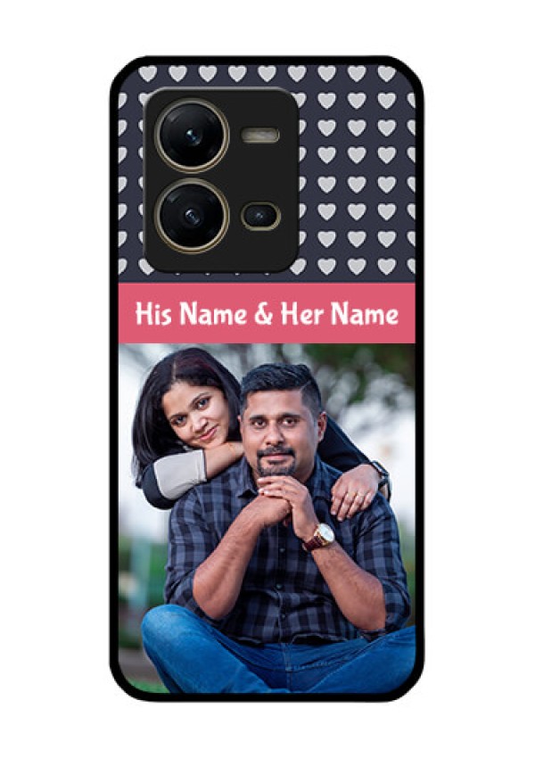 Vivo V25 5G Custom Glass Mobile Case - Love Symbols Design