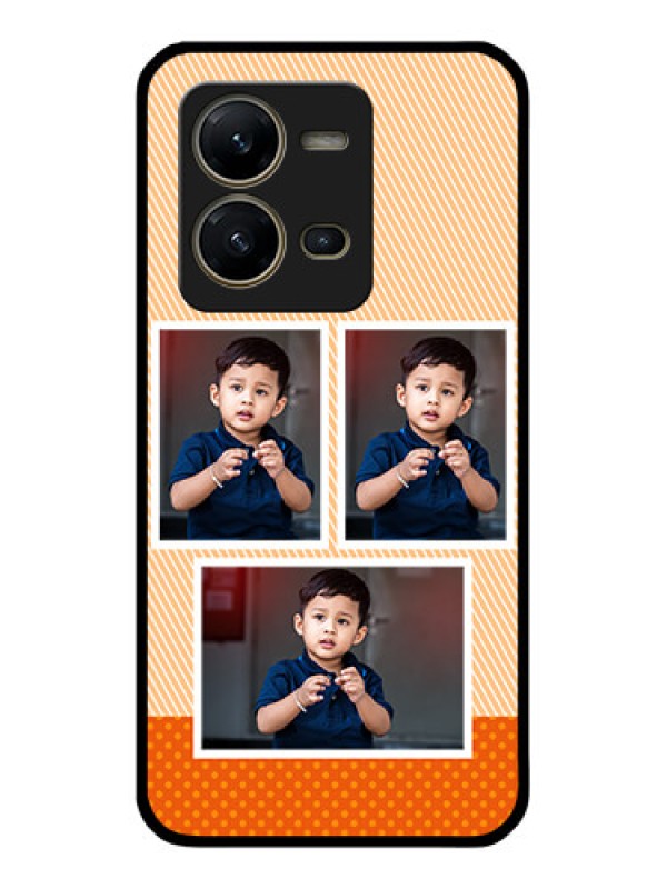 Custom Vivo V25 5G Photo Printing on Glass Case - Bulk Photos Upload Design