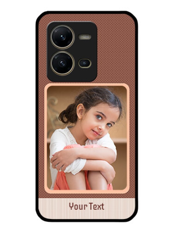 Custom Vivo V25 5G Custom Glass Phone Case - Simple Pic Upload Design