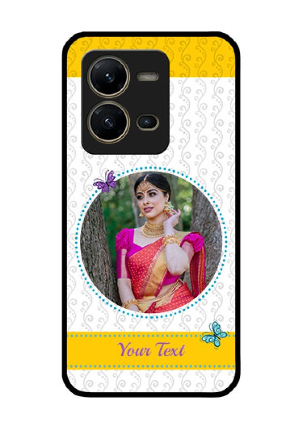Vivo V25 5G Custom Glass Mobile Case - Girls Premium Case Design