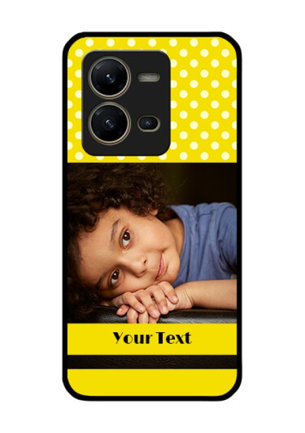 Vivo V25 5G Custom Glass Phone Case - Bright Yellow Case Design