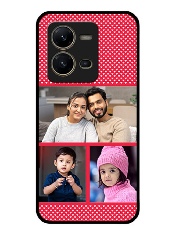 Custom Vivo V25 5G Personalized Glass Phone Case - Bulk Pic Upload Design