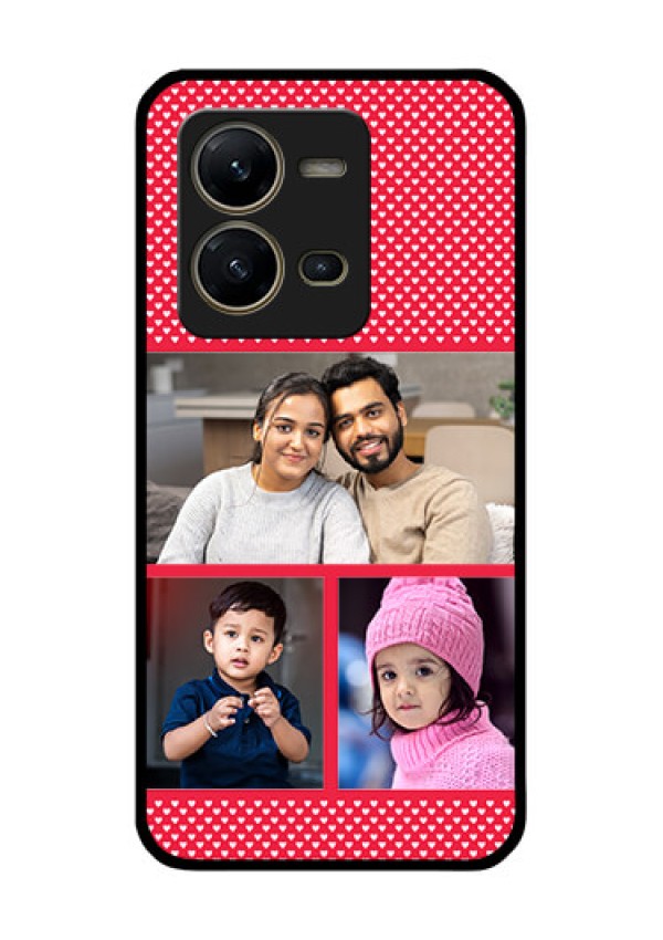 Vivo V25 5G Personalized Glass Phone Case - Bulk Pic Upload Design