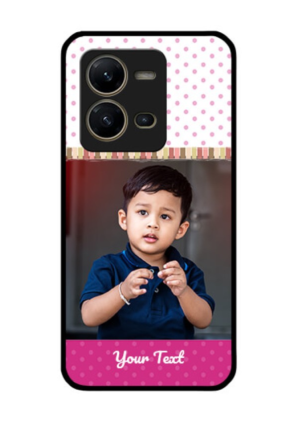 Vivo V25 5G Photo Printing on Glass Case - Cute Girls Cover Design