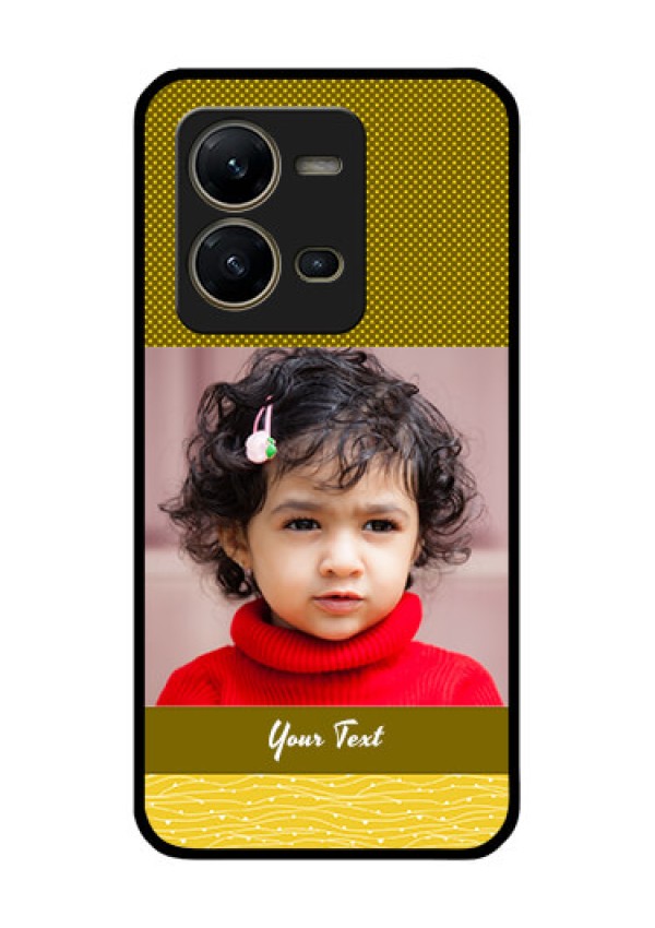 Vivo V25 5G Custom Glass Phone Case - Simple Green Color Design