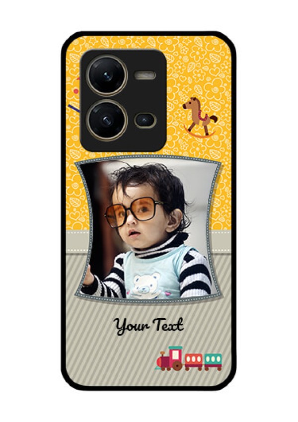 Vivo V25 5G Personalized Glass Phone Case - Baby Picture Upload Design