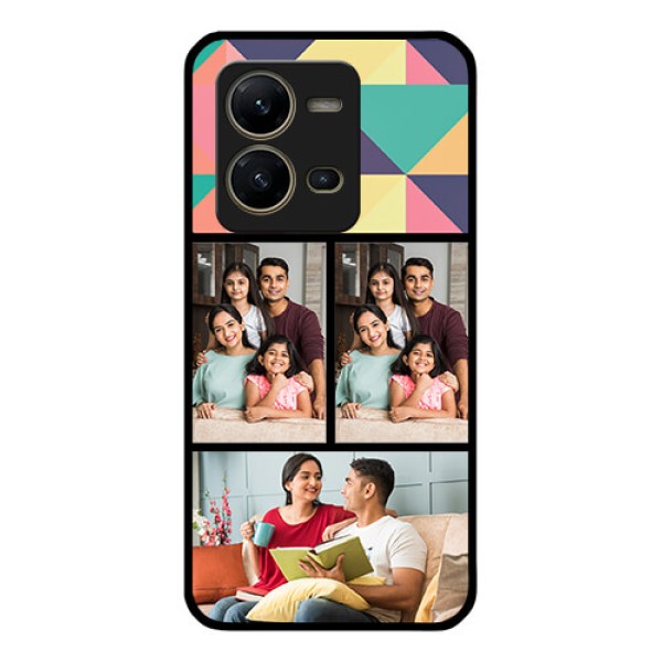 Vivo V25 5G Custom Glass Phone Case - Bulk Pic Upload Design