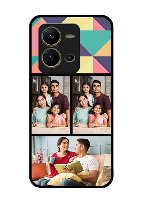 Vivo V25 5G Custom Glass Phone Case - Bulk Pic Upload Design