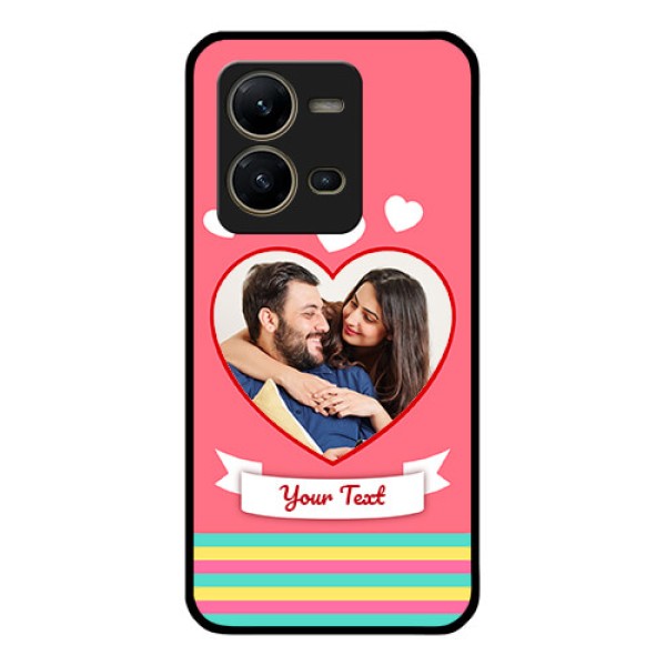 Vivo V25 5G Photo Printing on Glass Case - Love Doodle Design Vivo V25 5G Photo Printing on Glass Case - Love Doodle Design