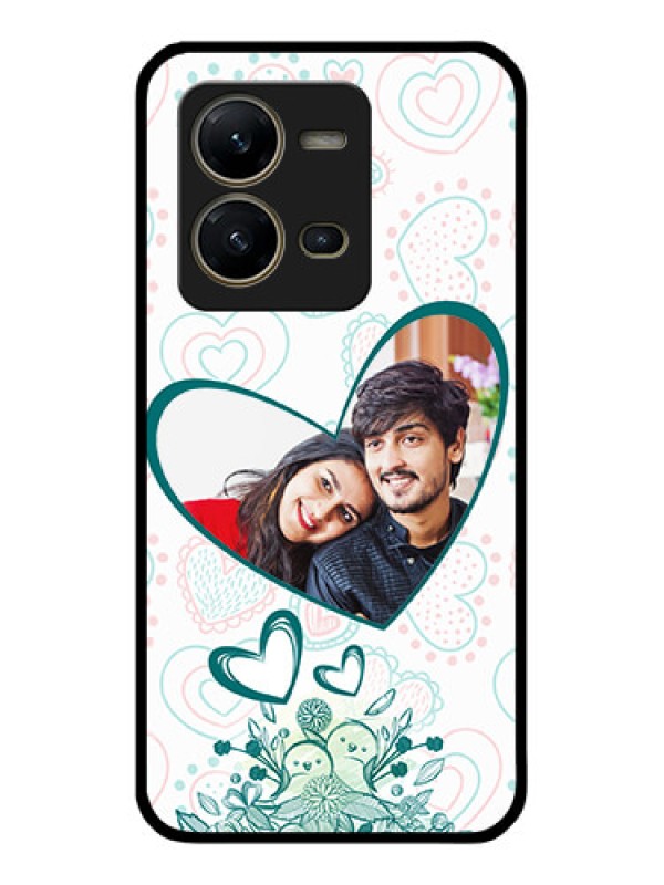 Custom Vivo V25 5G Photo Printing on Glass Case - Premium Couple Design