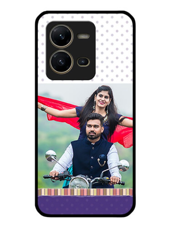 Custom Vivo V25 5G Photo Printing on Glass Case - Cute Family Design