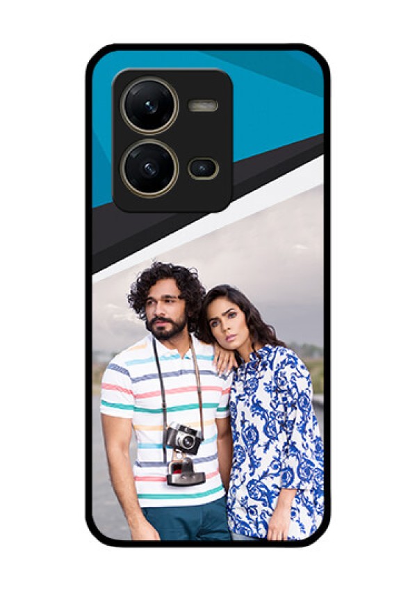 Vivo V25 5G Photo Printing on Glass Case - Simple Pattern Photo Upload Design