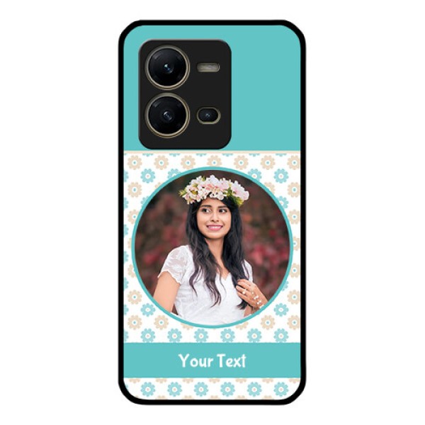 Vivo V25 5G Custom Glass Mobile Case - Beautiful Flowers Design Vivo V25 5G Custom Glass Mobile Case - Beautiful Flowers Design