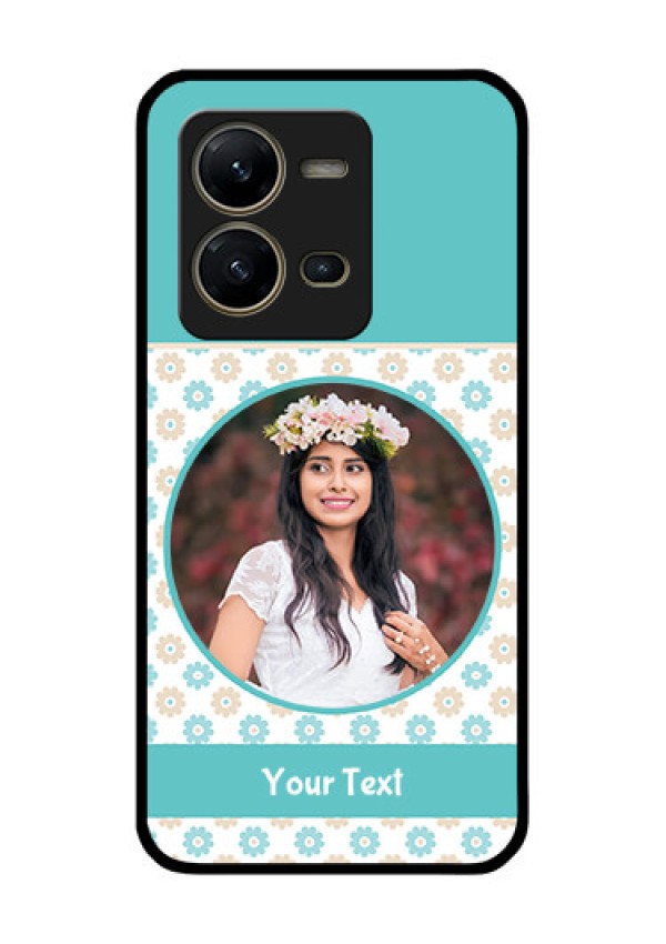 Vivo V25 5G Custom Glass Mobile Case - Beautiful Flowers Design
