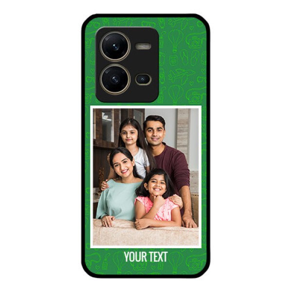 Vivo V25 5G Personalized Glass Phone Case - Picture Upload Design