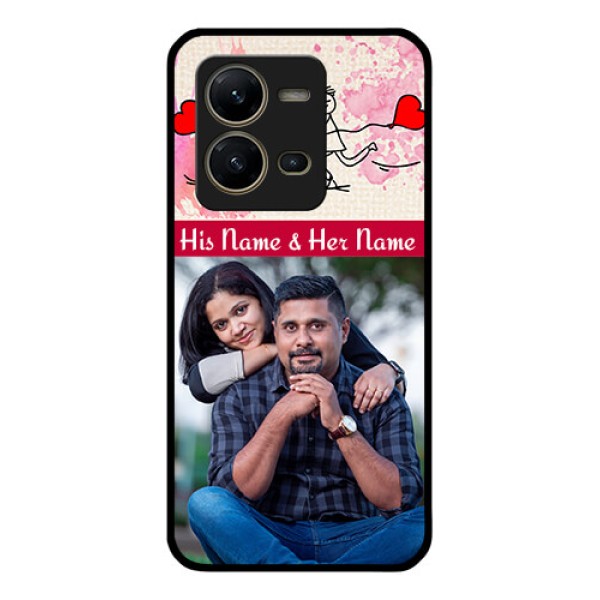 Vivo V25 5G Photo Printing on Glass Case - You and Me Case Design