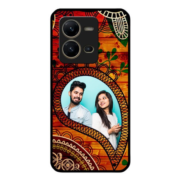 Vivo V25 5G Personalized Glass Phone Case - Abstract Colorful Design